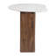 Table d'appoint Vara blanc et noyer