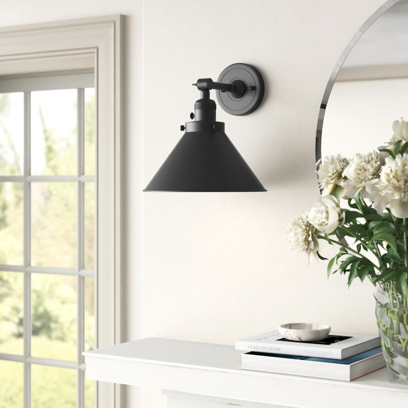 Dillon 1 - Light Dimmable Armed Sconce, 3 W LED Vintage Dimmable Bulb, Oil Rubbed Bronze, Oil Rubbed Bronze