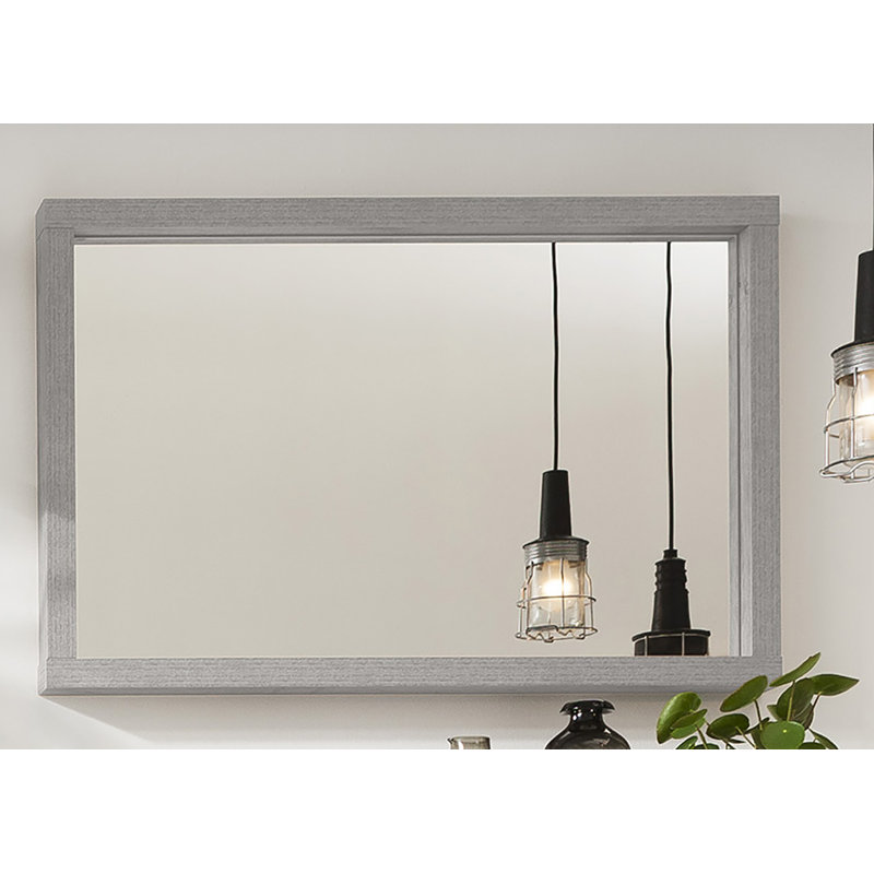 Lafabrica Wood Flat Wall Mirror, Silver