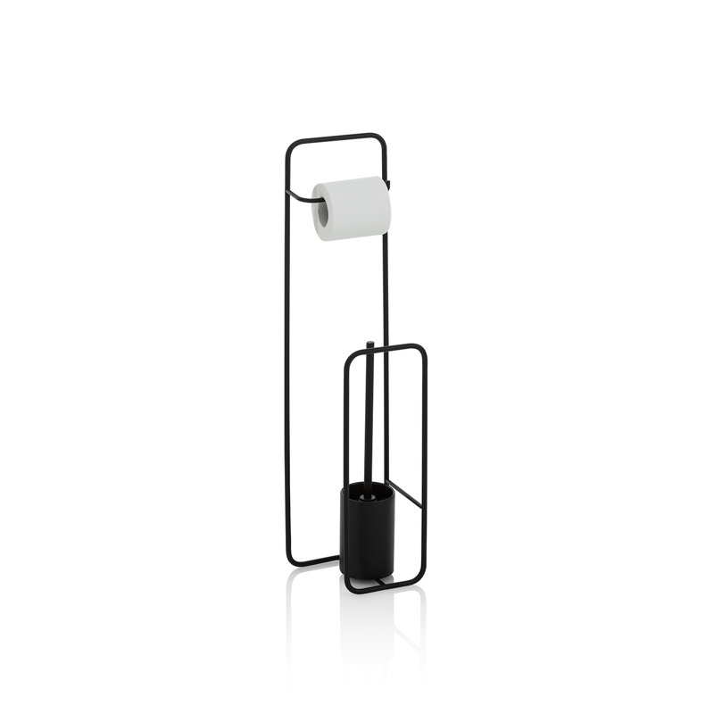 Quesnel Free-Standing Toilet Roll & Brush Holder