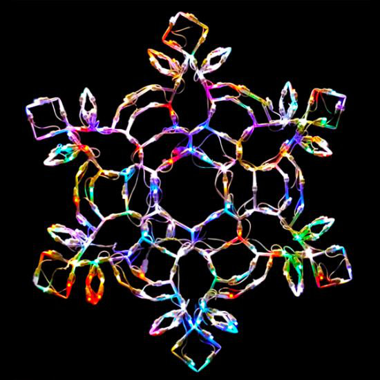 Dynamic RGB Snowflake Hexagonal LED 30 in