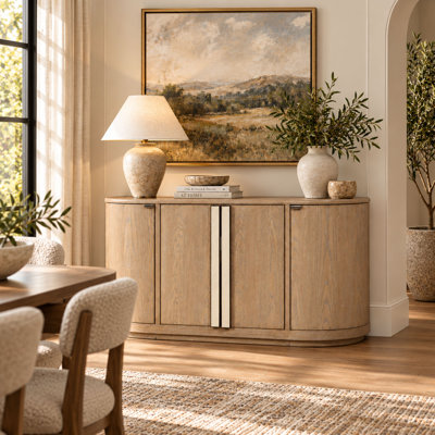 Marielle Demilune Server – Toffee with Power
