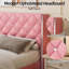 Ensemble de lit 3 pièces en cuir PU ou en velours et table de chevet DEL-233360761-233360765
