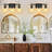 Bathroom Lighting Fixtures: 3-Light Bathroom Vanity Light Over Mirror with Clear Glass Shade, Wall Lamp for Mirror-86851828-97526034