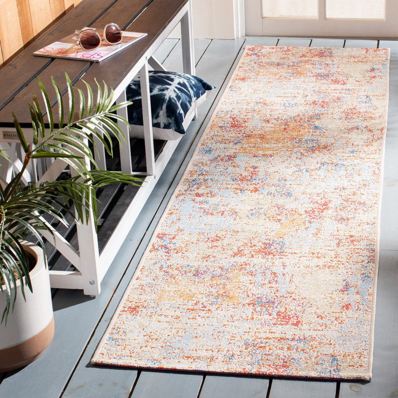 Summer Performance Abstract Indoor/Outdoor Area Rug, Runner 2' x 8'