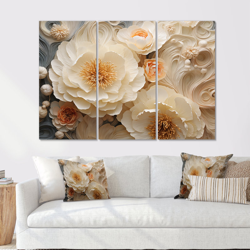 «Vivid Ranunculus Hues» - ensemble de reproductions d'art mural, H 28 po x l 36 po x P 1 po