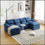 Luxueux canapé modulaire en chenille pour un confort et un style ultimes, parfait pour les salons modernes