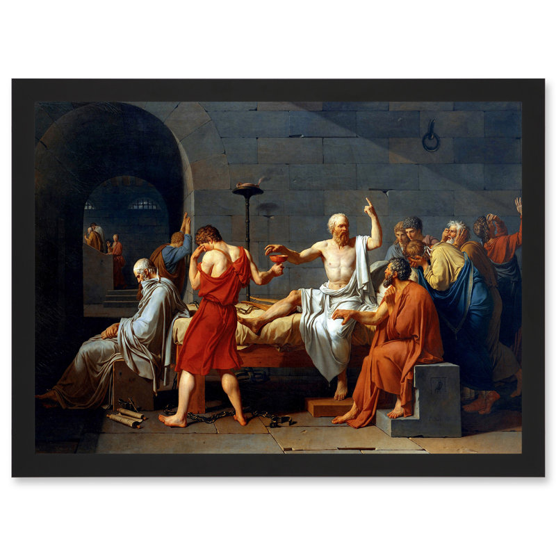 Historic Study Greece David Death Socrates - Single Picture Frame Print