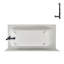 Baignoire en alcôve droite en acrylique blanc brillant avec drain extérieur Streamline 60 po x 30 po Streamline-101699402