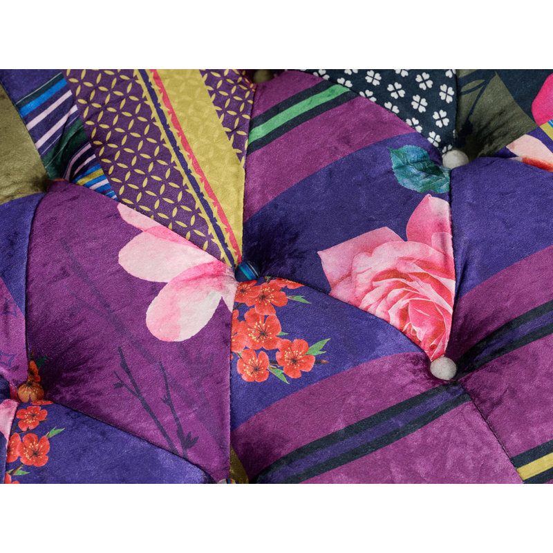 Camaury Velvet Patchwork Sofa, 3, Anna Original