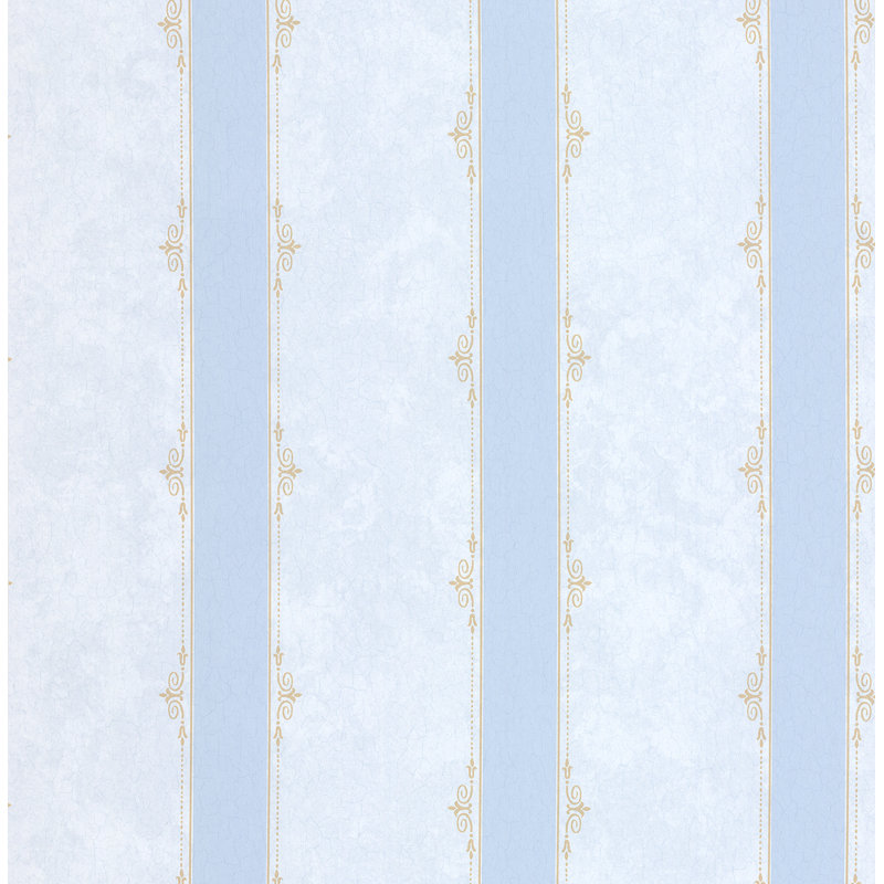 Dolphin Stripe 10m x 53cm Wallpaper Roll, Light Blue