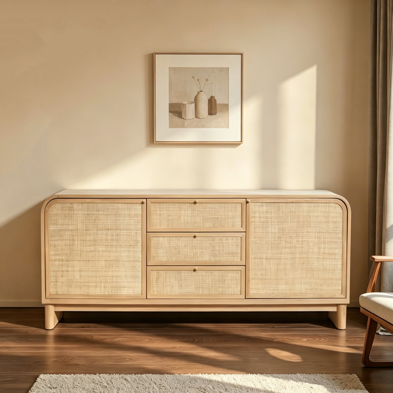 Buffet maison de style rétro, Brun orangé