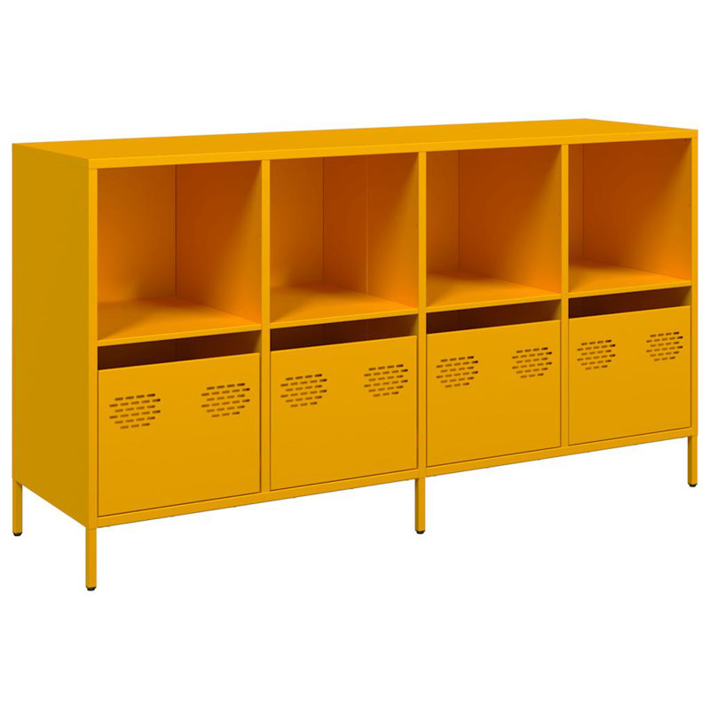 Storage Cabinet, Mustard Yellow