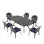 Ensemble de meubles de patio haut de gamme en fonte d'aluminium avec coussins-992497788