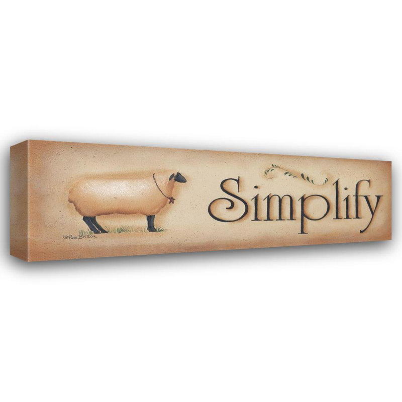 August Grove® Britton, Pam Gallery Wrapped Canvas Art Titled: Simplify, 9" H x 18" W