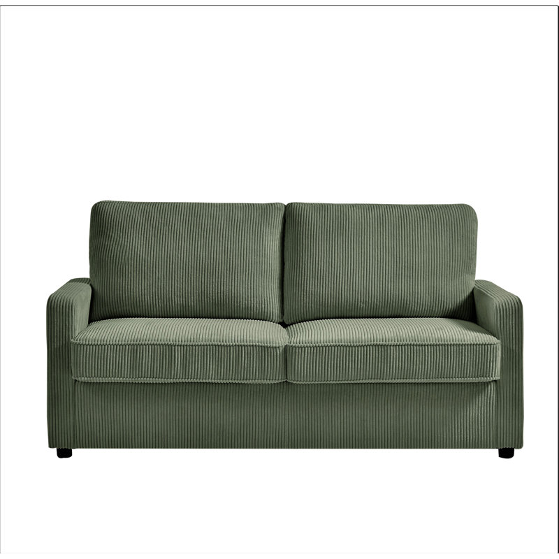 Dashly 70'' Upholstered Sleeper Sofa, Dark Green