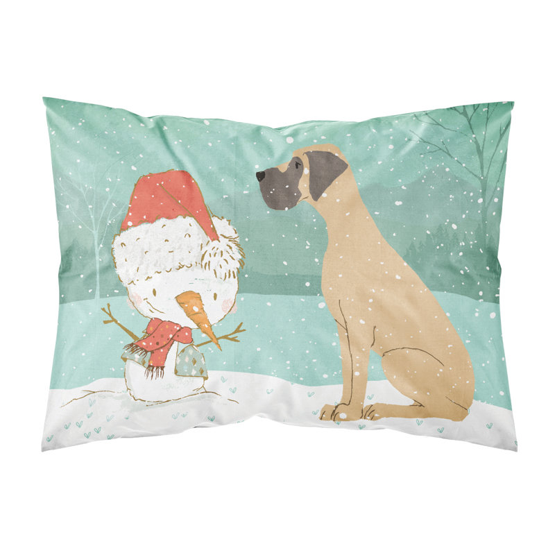 Snowman Christmas Microfiber, Fawn Natural Great Dane