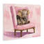 Éléphanteau sur toile de chaise rose, design par George Dyachenko-91261971