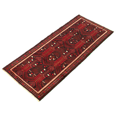 One-of-a-Kind 3'9" X 9' 1990s Runner Wool Area Rug in
