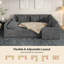Kaneki 6 - Piece Slipcovered Corduroy Sectional Sofa Sleeper Couch-1273699223-1257041118