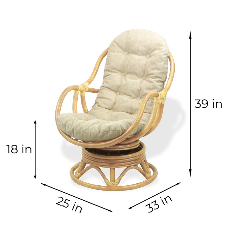 Chaise berçante Anairis, Crème, Beige clair