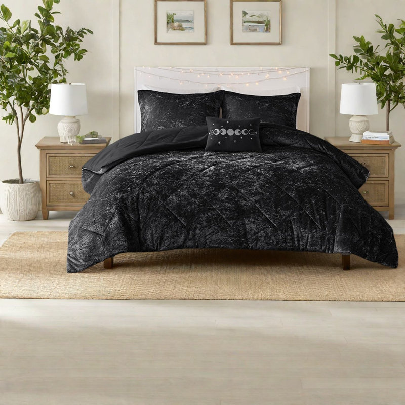 Ensembles de literie luxueux, velours simple en polyester TG