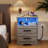 3 Piece Bedroom Dresser Set - 10 Drawer Dresser And Two 2 Drawer Nightstands With Charging Station,Gray Wash