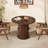 41"-78" Mid Century Extendable Oval Dining Table With Storage, 2 Leaves, Fluted Base, Seats 2-8-125906769