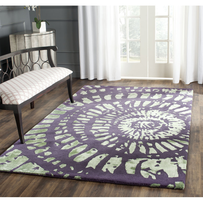Laredo Hand Tufted Wool Abstract Rug, Rectangle 5' x 8'