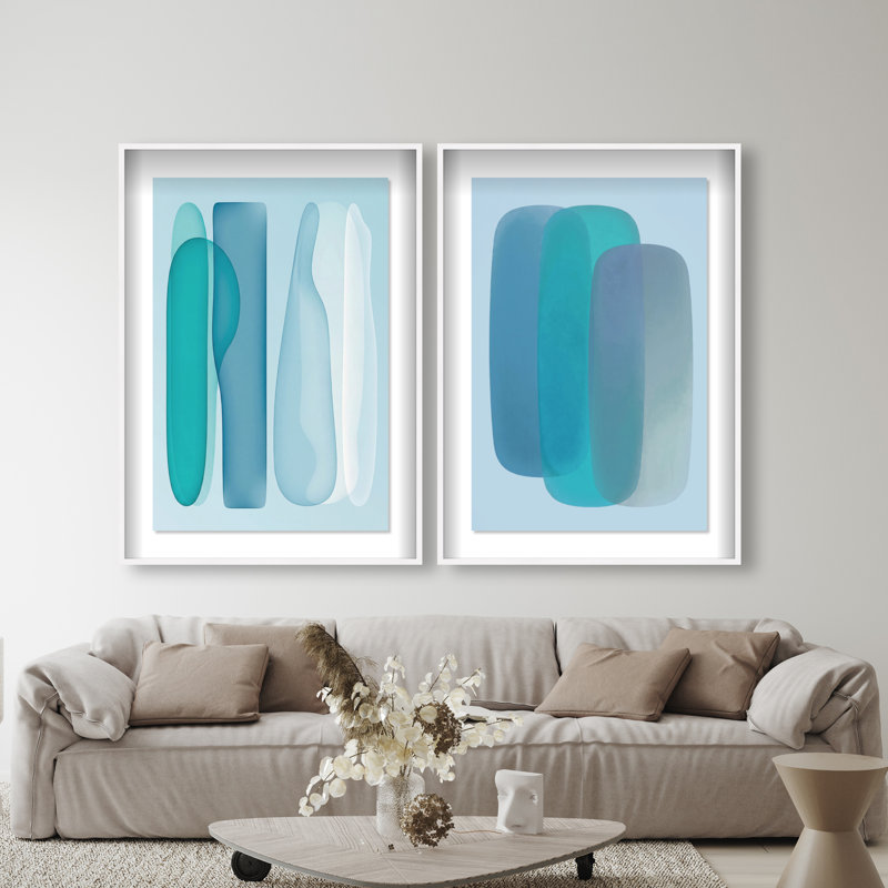 Glacier Gradients Set Set by Oliver Gal, 33"H x 23"W, White Shadowbox