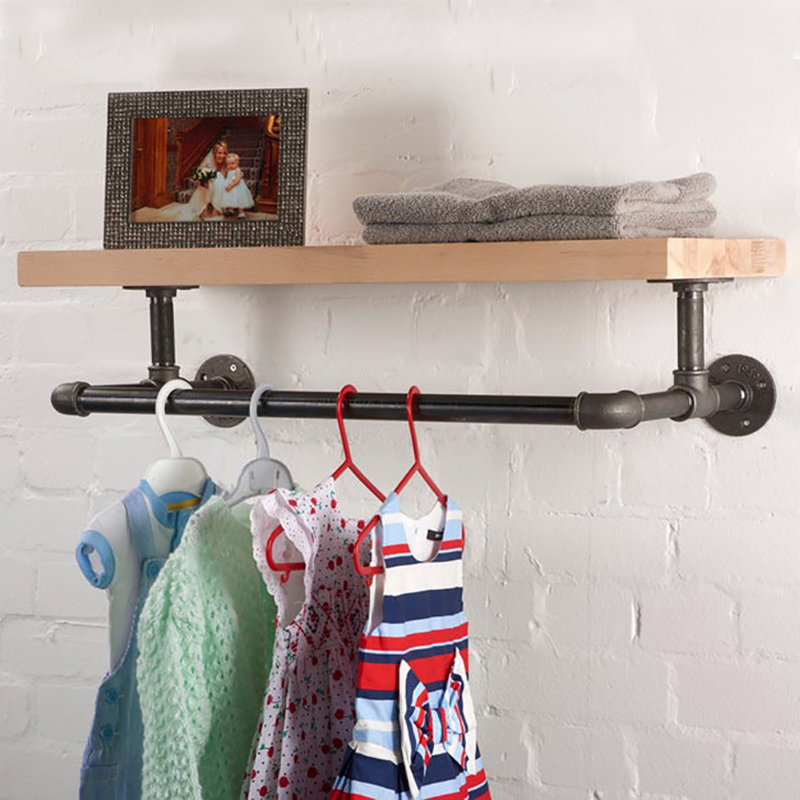 Erik Solid Wood Accent Shelf, 20cm H x 100cm W x 31cm D