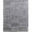 Tapis abstrait en viscose tissé à la main bleu / ivoire / gris-825376922
