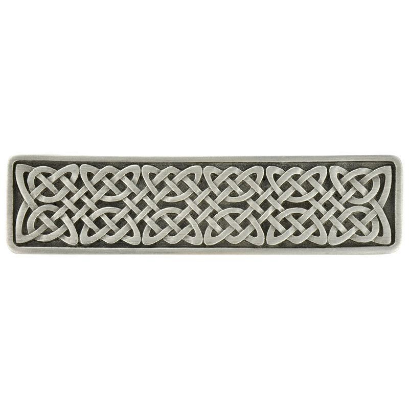Arts Crafts Celtic Bar / Handle Pull, Antique Pewter