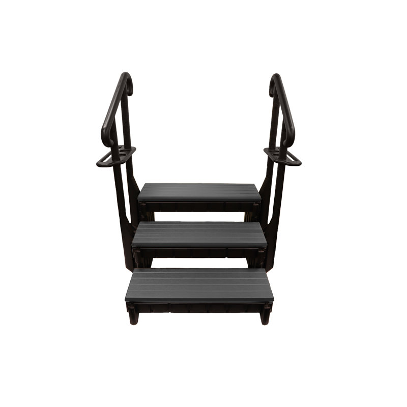 Signature 3 Tread Spa Steps, Deep Grey