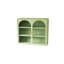 Armoire murale moderne avec portes en verre de 27,34 po, trois espaces de rangement pour différentes pièces, motif tissé, espace de rangement au design polyvalent, look n'importe où, polyvalente-1380769534