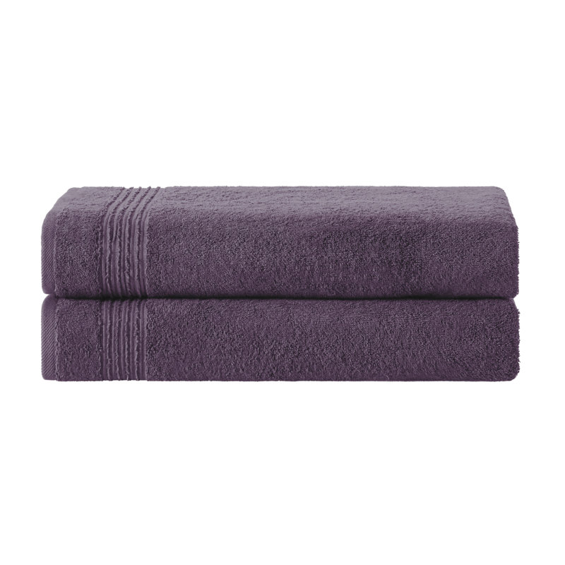 Ozdilek 2-Piece Bath Sheets, 35X70 100% Turkish Cotton, Luxury Quick Dry, Extra Large, Fade-Resistant, Eco-Friendly, Spa Towel, Comfortable (Orchid Purple)