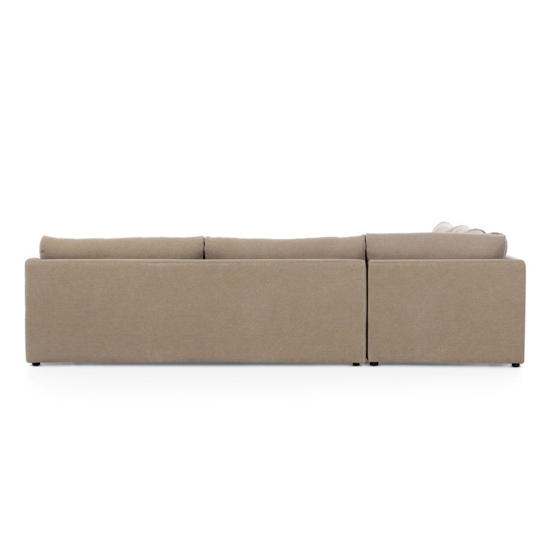 Aurelia 3-Piece Sectional, Broadway Canvas Linen