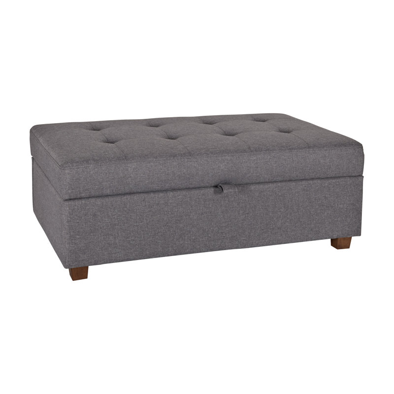 Repose-pieds avec rangement Calliemae, Polyester gris clair
