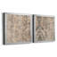 «Faded Textile I», ensemble de 2 reproductions d'art sur toiles encadrées-1781813194-1781813197-1791886029