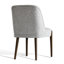Chaise de salle à manger rembourrée à dossier en bois massif (ensemble de 2)-469215720