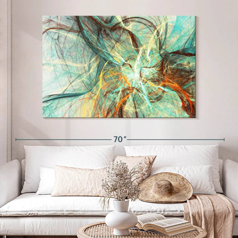 Avery Underwater Currents Abstract, 34" H x 51" W