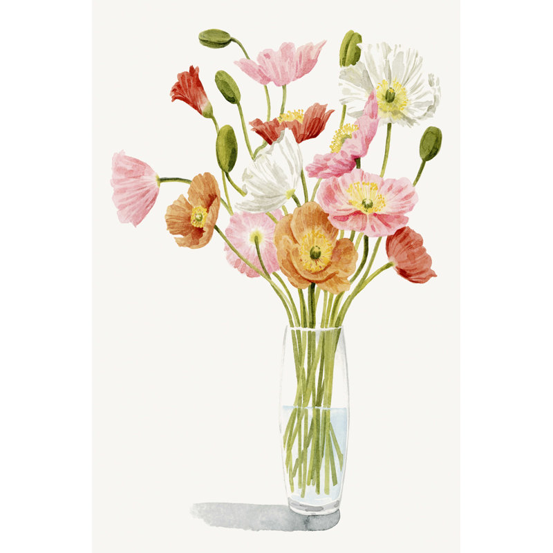" Wiry Poppies II " by Grace Popp Painting Print, 36" H x 24" W