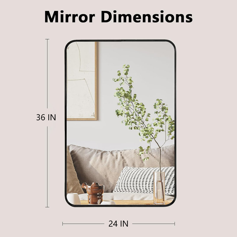 Miroir de salle de bain mural, 24 po x 36 po