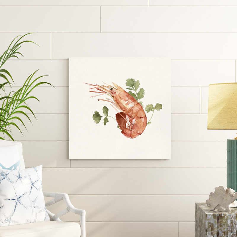 " Shrimp For Dinner II ", 30" H x 30" W x 1.25" D