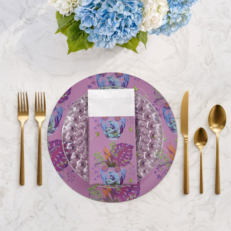 Monkey Small Jungle Cotton Sateen Dinner Napkins, Sacha