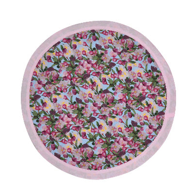 6 Round Placemats Romance is Dead Blue/Pink
