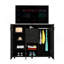 Commode à double porte Quizz, chambre à coucher, noir