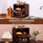 2 Layer Large Bread Box For Kitchen Counter, Wooden Bread Storage Container Organizer Holder With Acrylic Window