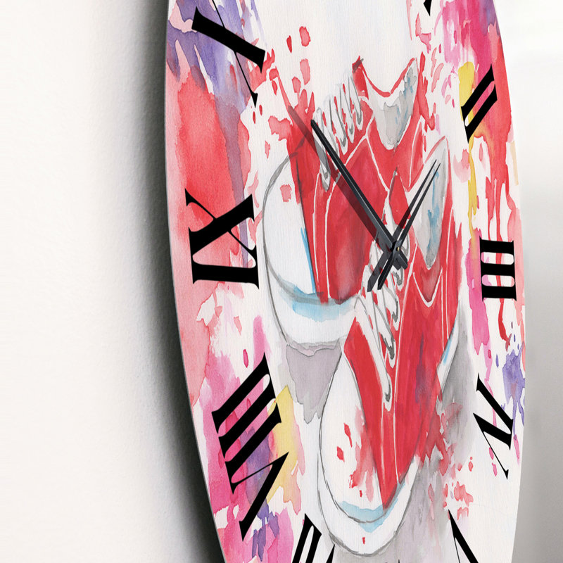 Horloge murale surdimensionnée pour espadrilles rétro, Petit