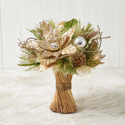 Centre de table poinsettia debout